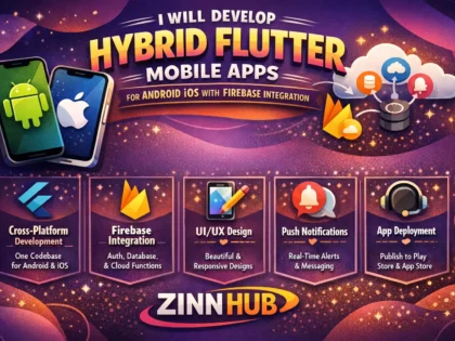 I will develop hybrid Flutter mobile apps for Android iOS with Firebase integration