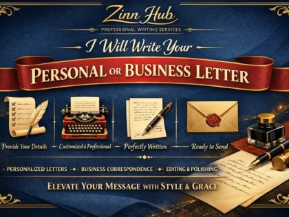 write your personal or business letter