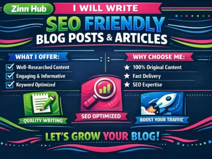 write SEO friendly blog posts and articles