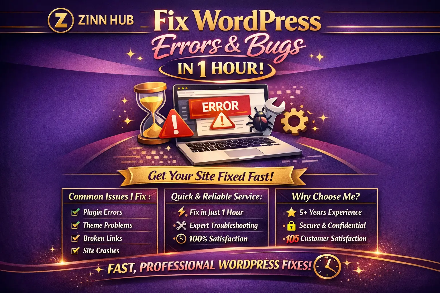 Fix Wordpress Website Errors, Issues, And Bugs In 1 Hour 1 Fix Wordpress Website Errors