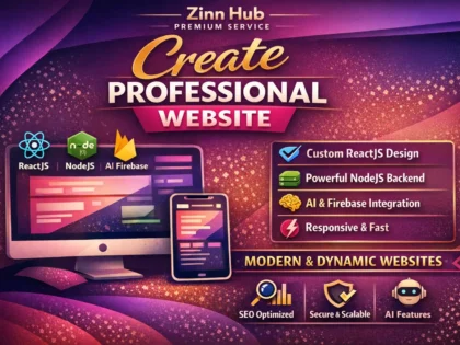 Create Professional Website with ReactJS