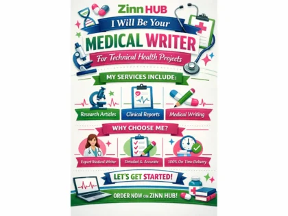 Be Your Medical Writer For Technical Health Projects