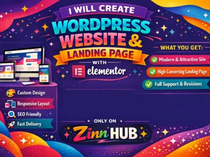 create wordpress website and landing page with elementor
