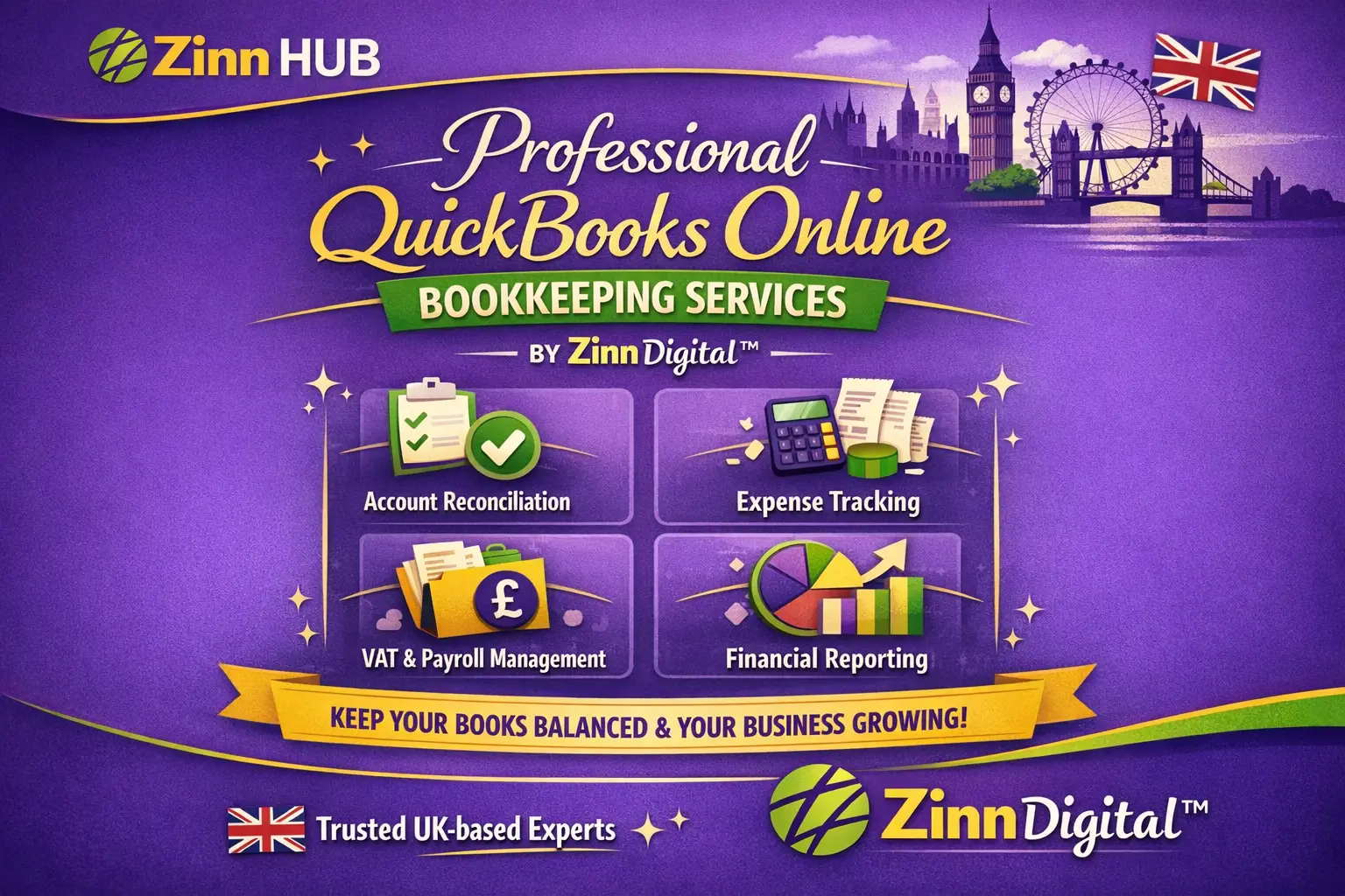 Professional Quickbooks Online Bookkeeping Services By Zinn Digital ™ 1 Professional Quickbooks Online Bookkeeping Services By Zinn Digital ™