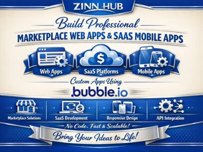 build professional marketplace webapp saas mobile app custom app using bubble io