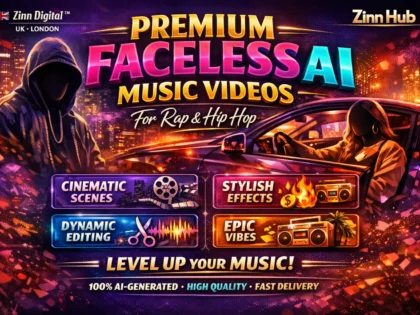 create a premium faceless ai music video for rap