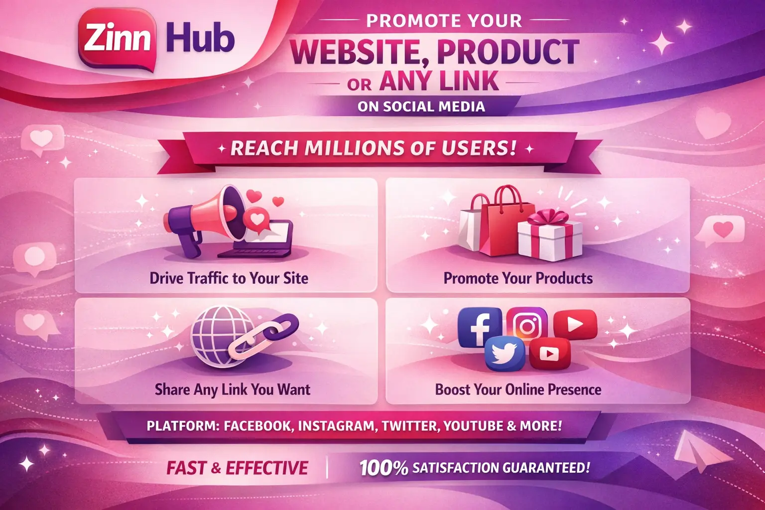 Promote Your Website, Product, Or Any Link On Social Media 1 Promote Your Website