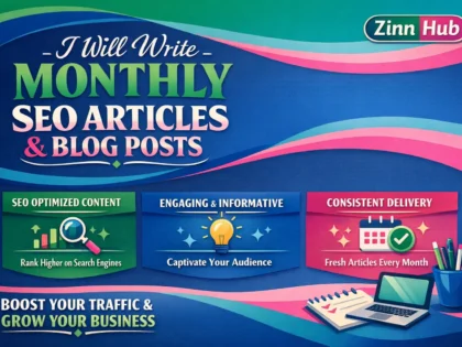 write monthly SEO articles and blog posts