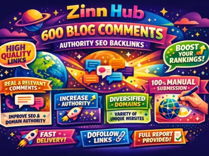 Create 600 High Quality Blog Comments Authority Seo Backlinks