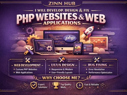 Develop Design And Fix Php Websites Or Web Applications