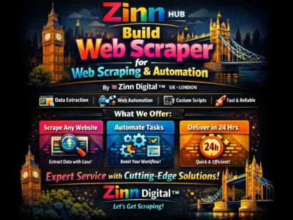 Build webscraper for web scraping and web automation by Zinn Digital ™