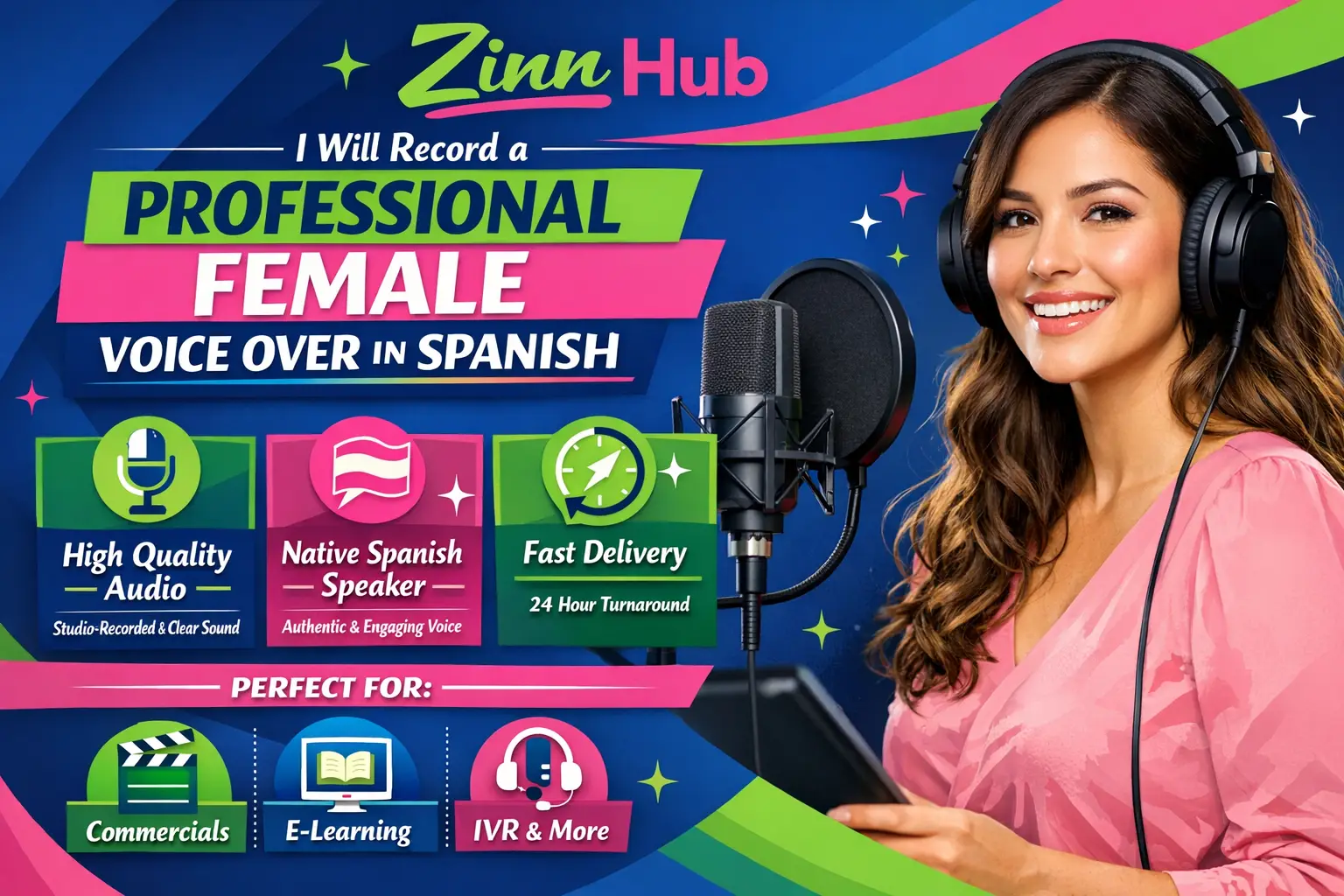 Record A Professional Female Voice Over In Spanish 1 Record A Professional Female Voice Over In Spanish