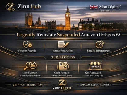 urgently reinstate suspended amazon listing violations as VA