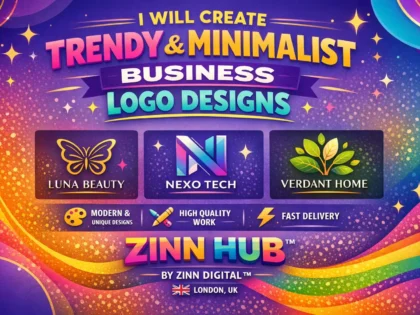 Create trendy and minimalist business logo designs