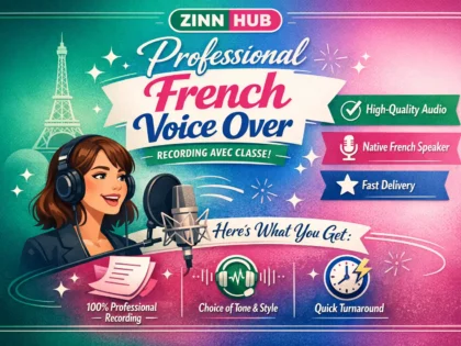 record your professional voice over in french