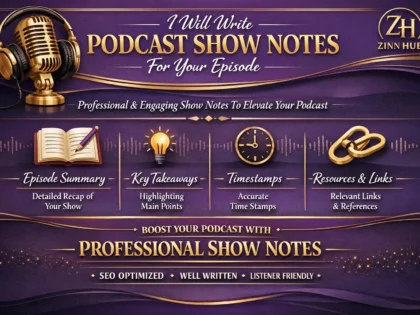 do podcast show notes writing for your episode