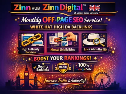 Provide monthly off-page SEO service with white hat high DA backlinks