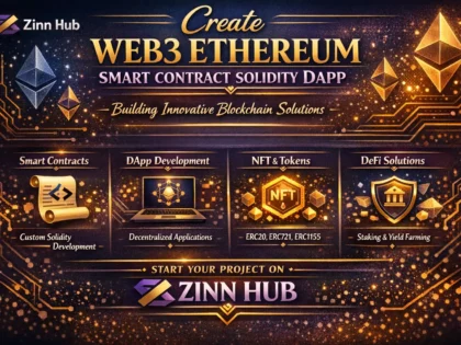 create web3 ethereum smart contract solidity dapp