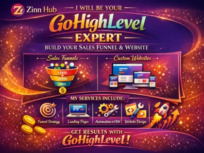 be your gohighlevel expert to build your gohighlevel sales funnel and website