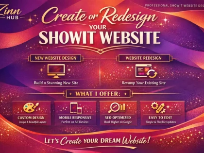 create new or redesign showit website