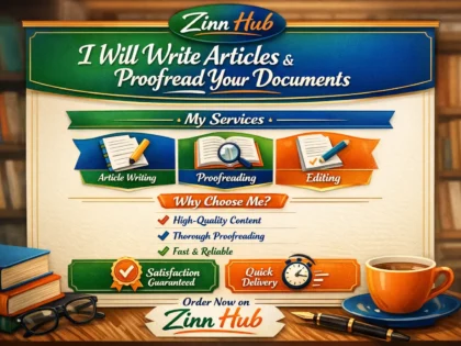 write articles and proof read your documents