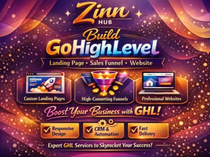 Build Gohighlevel Landing Page, Sales Funnel, Website Ghl 2 Build Gohighlevel Landing Page