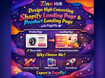 design high converting shopify landing page