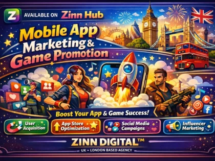 Mobile app marketing and game promotion services by Zinn Digital ™