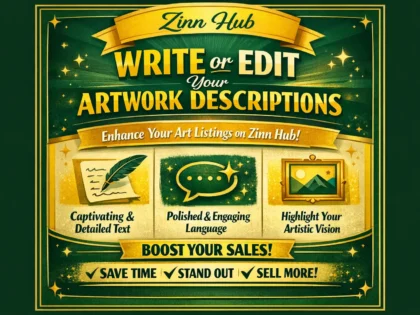 write or edit your artwork descriptions