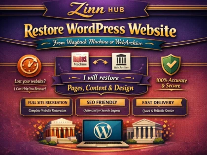 restore wordpress website from wayback machine or webarchive
