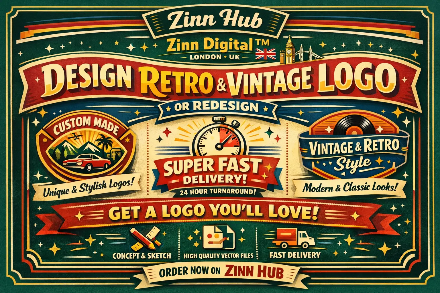 Design Custom Retro And Vintage Logo Or Redesign With Fast Delivery 1 Design Custom Retro And Vintage Logo Or Redesign With Fast Delivery