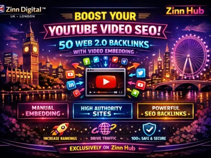 Manually embed YouTube video SEO backlinks on 50 Web 2.0 sites with video embedding