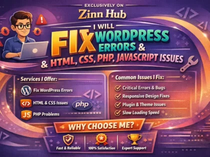 fix wordpress errors and HTML