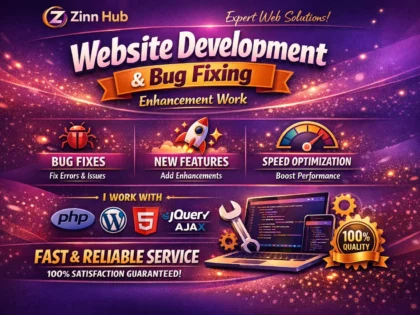 do website development bug fixing enhancement work like php wp html jquery ajax