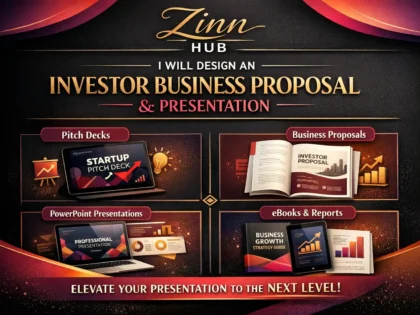 Design An Investor Business Proposal, Pitch Deck, Powerpoint Presentation, Ebook 2 Design An Investor Business Proposal
