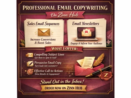 write email copies for sales sequence and email newsletter