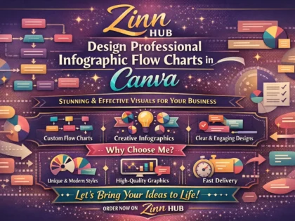 design professional infographic flow charts in canva