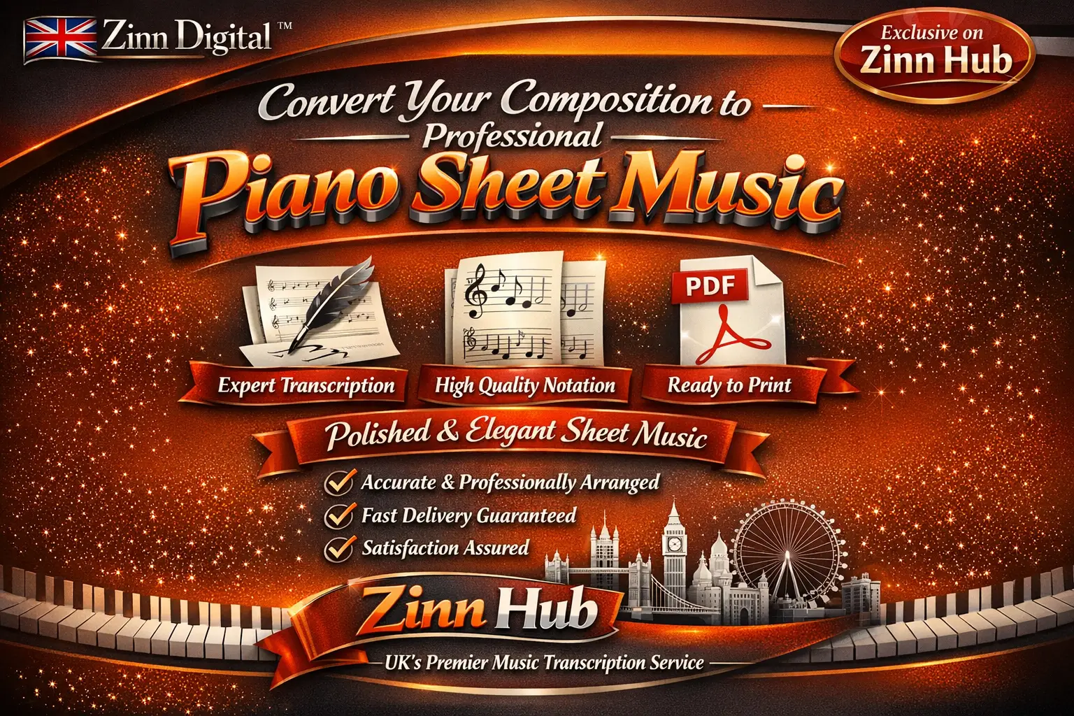 Convert Your Composition To Professional Piano Sheet Music 1 Convert Your Composition To Professional Piano Sheet Music