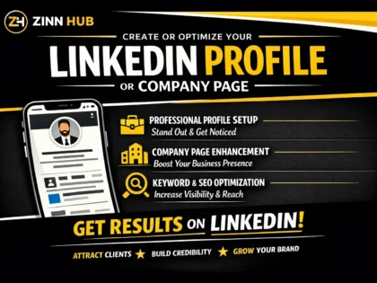 create or optimize your linkedin profile or company page
