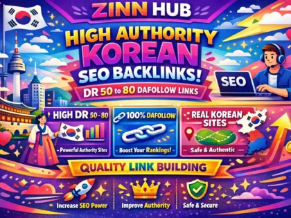 high authority DR 50 to 80 korea korean dofollow seo backlinks link building