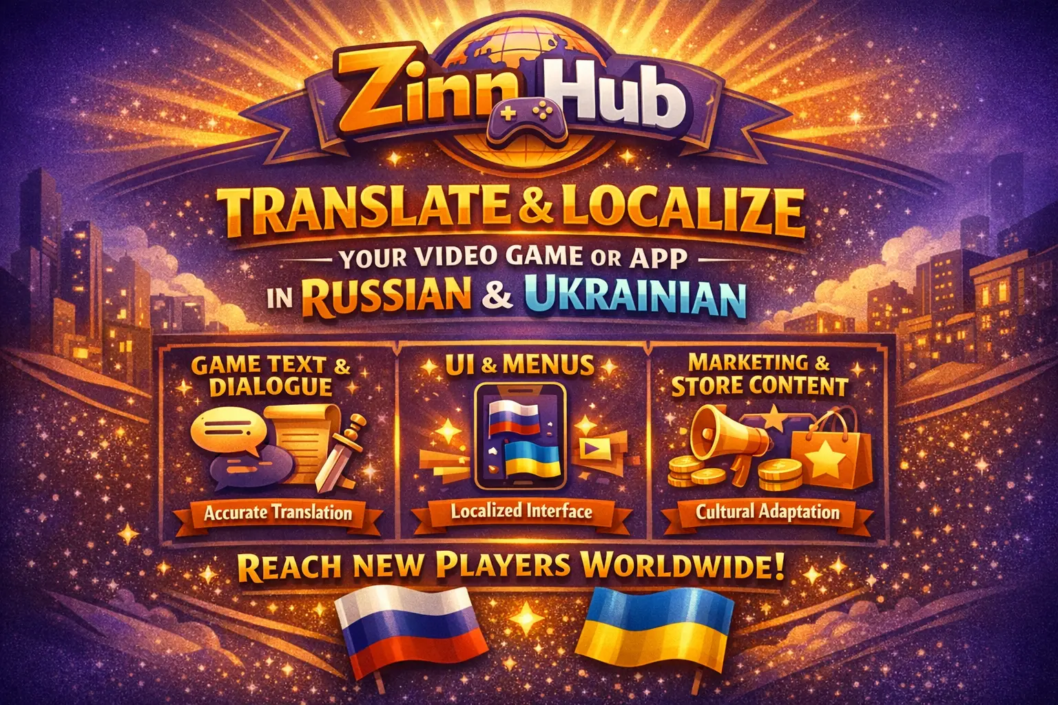 Translate And Localize Your Video Game Or App In Russian Or Ukrainian 1 Translate And Localize Your Video Game Or App In Russian Or Ukrainian