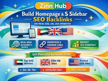 build homepage and sidebar SEO backlinks on real uae