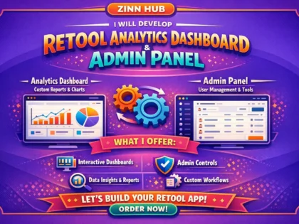 Develop Retool Analytics Dashboard And Retool Admin Panel