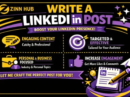 write a linkedin post