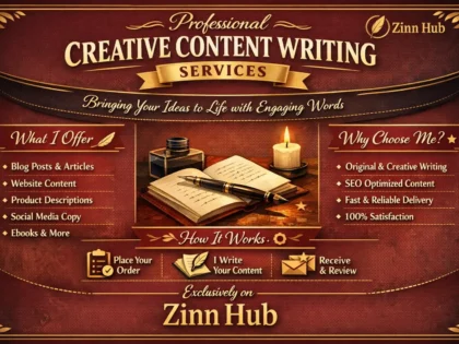 provide creative content writing services