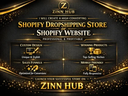 create high converting shopify dropshipping store or shopify website