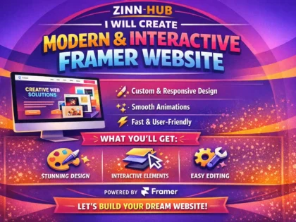 create modern and interactive framer website