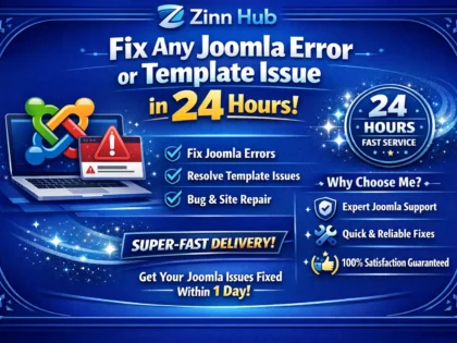 fix any joomla error or template issue in 24 hours