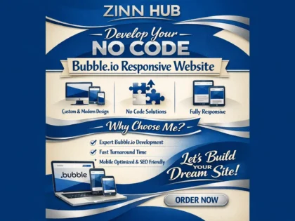 develop your no code bubble io responsive website