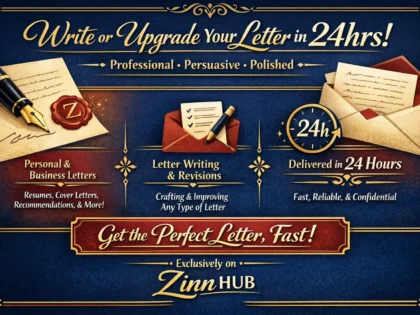 write or upgrade your letter in 24hrs